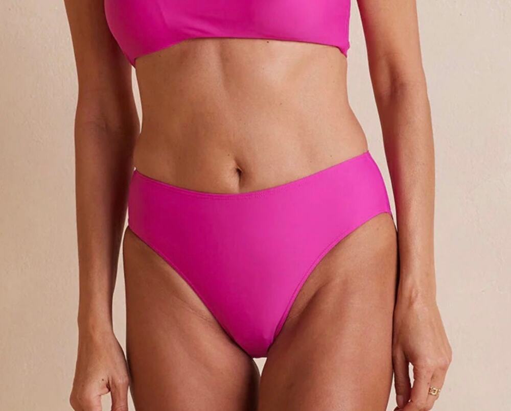 NEW Summersalt The High Leg Mid Rise Bikini Bottom In Hibiscus Size 10